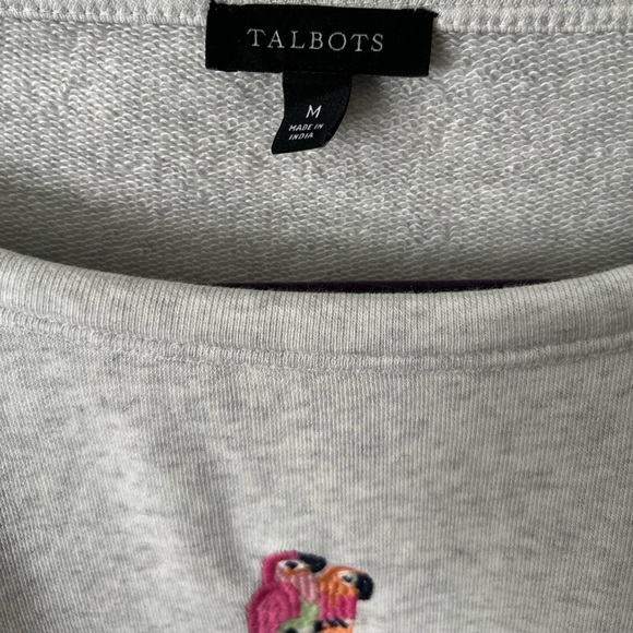 Talbots women’s Tropical Bird top pullover size medium - Picture 2 of 5